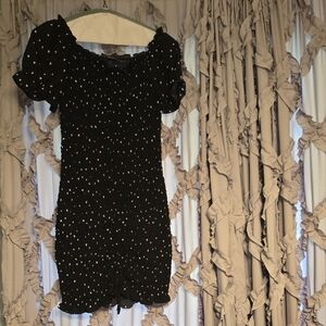 PRETTY GARDEN- Black Heart Polka Dot Women's Dress